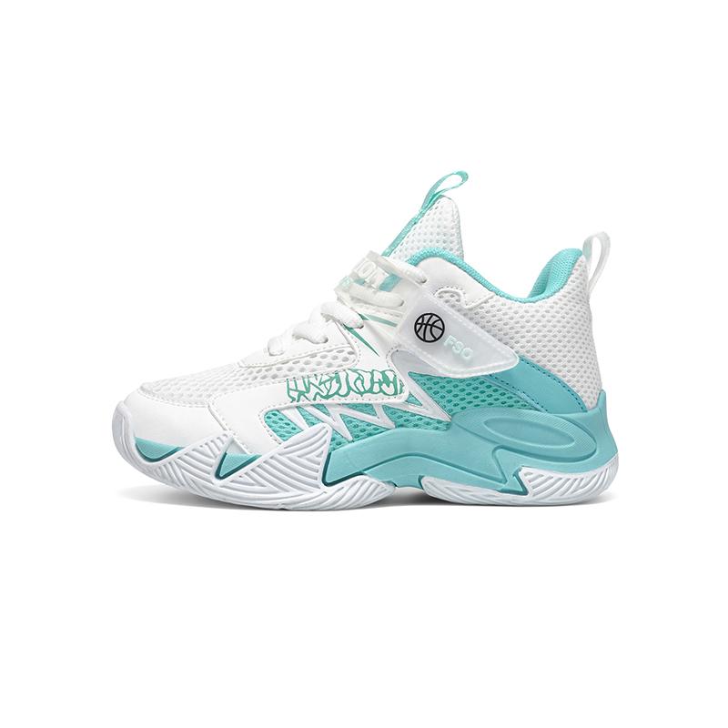Childrens Sports Shoes School Match Anti Slip Shock-absorbing Basketball Shoes Daily Outdoor Sports High Top Mesh Running Shoes
