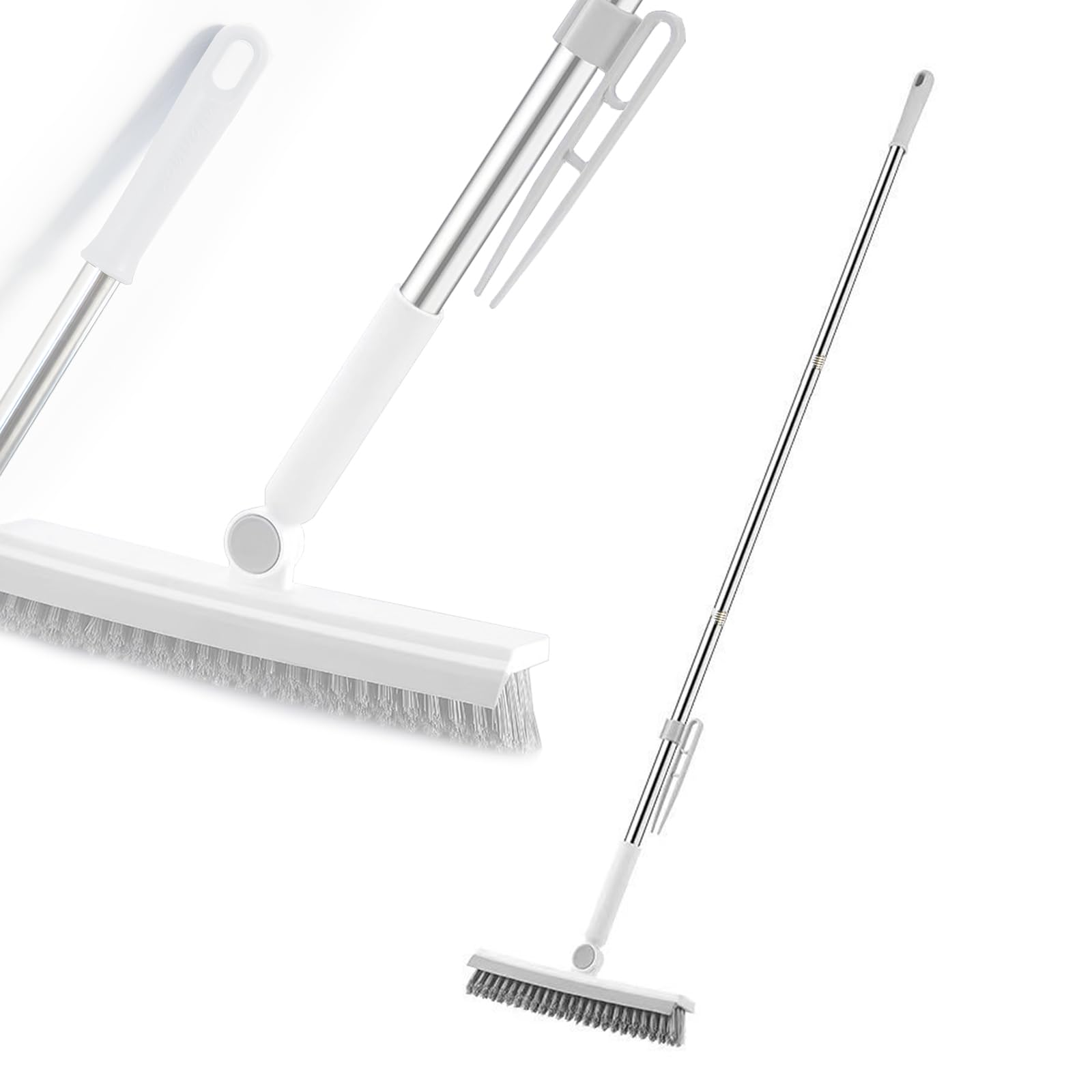 

Длина водоотвода для очистки палубы, подходит для принадлежностей для чистки бассейна, щетка, щетка, 3-в-1, 145 см, скребок, швабра, 3-уровневая регулировка, прочный, белый