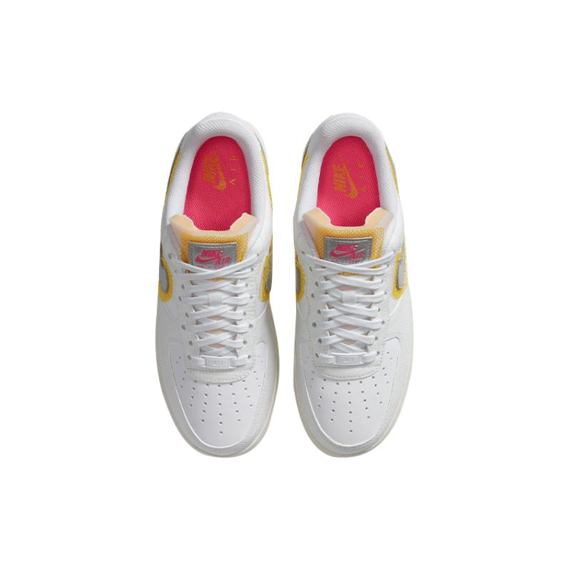 Nike Air Force 1 Low '07 Lx White Metallic Silver Gold Women's Sneakers CZ8104-100