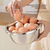 Food Grade Stainless Steel Bowl Multi Purpose Metal Water Bowls Deepen Mixing Bowl  Household Use