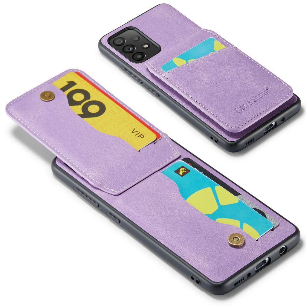 FIERRE SHANN For Samsung Galaxy A23 4G/A23 5G (Global Version) Card Slots Cell Phone Case