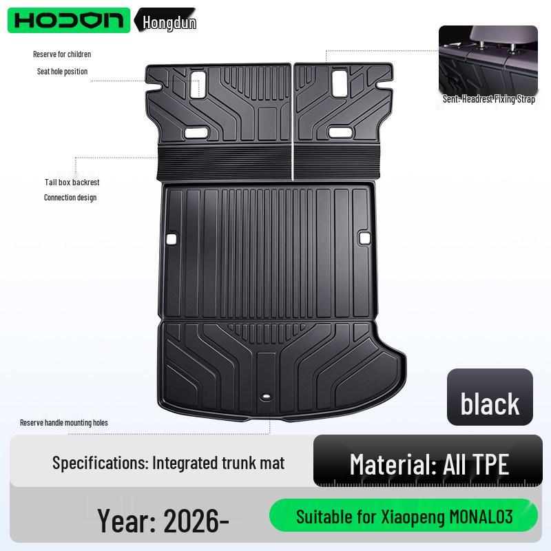 Xiaopeng MONA L03 TPE Trunk Mat: Tail Box Modification Accessories & Foot Mats