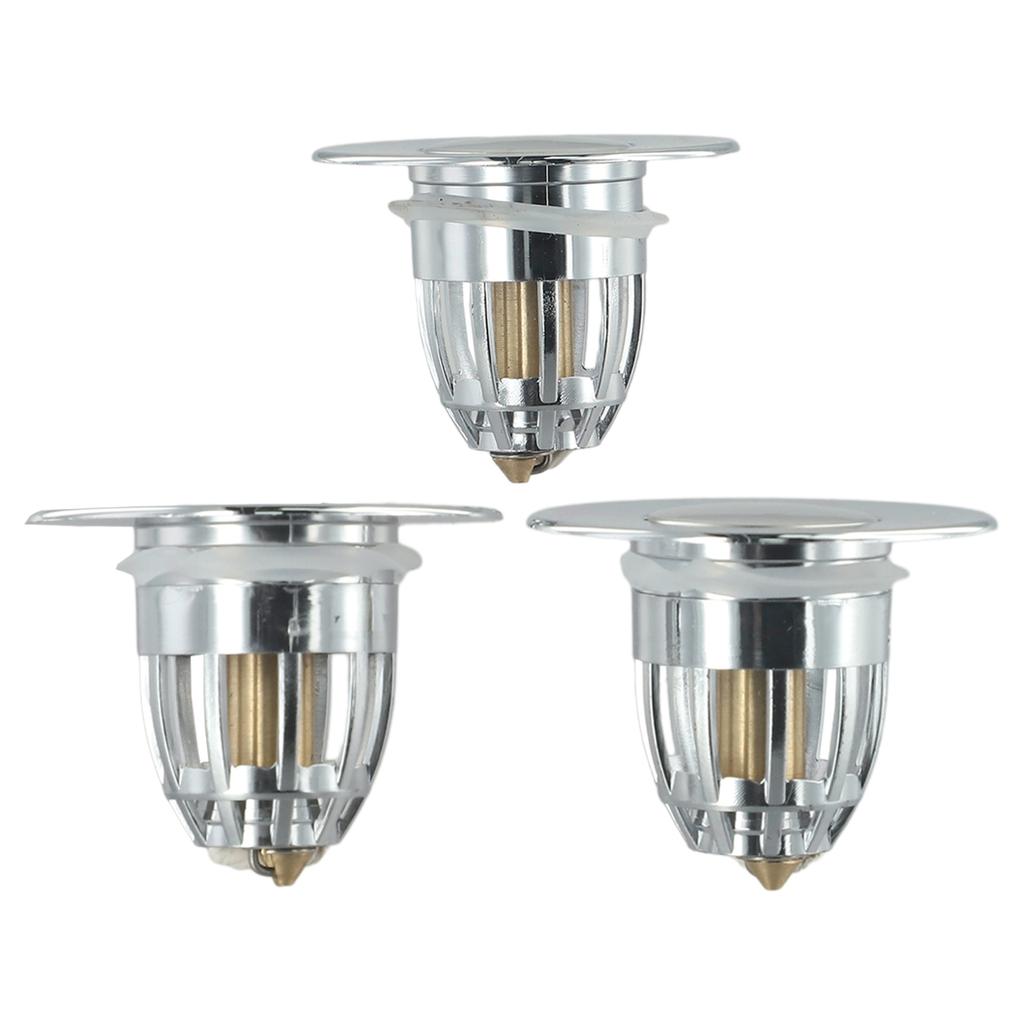 Drain Filter Plug Stopper Bounce Up Electroplated Press-type 1pc