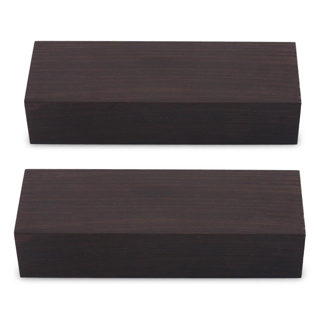 2 stk. Ibenholt Træblok 12x4x2,5cm Sort Ibenholt Træ Tømmer Håndtagsplade til Musikinstrument