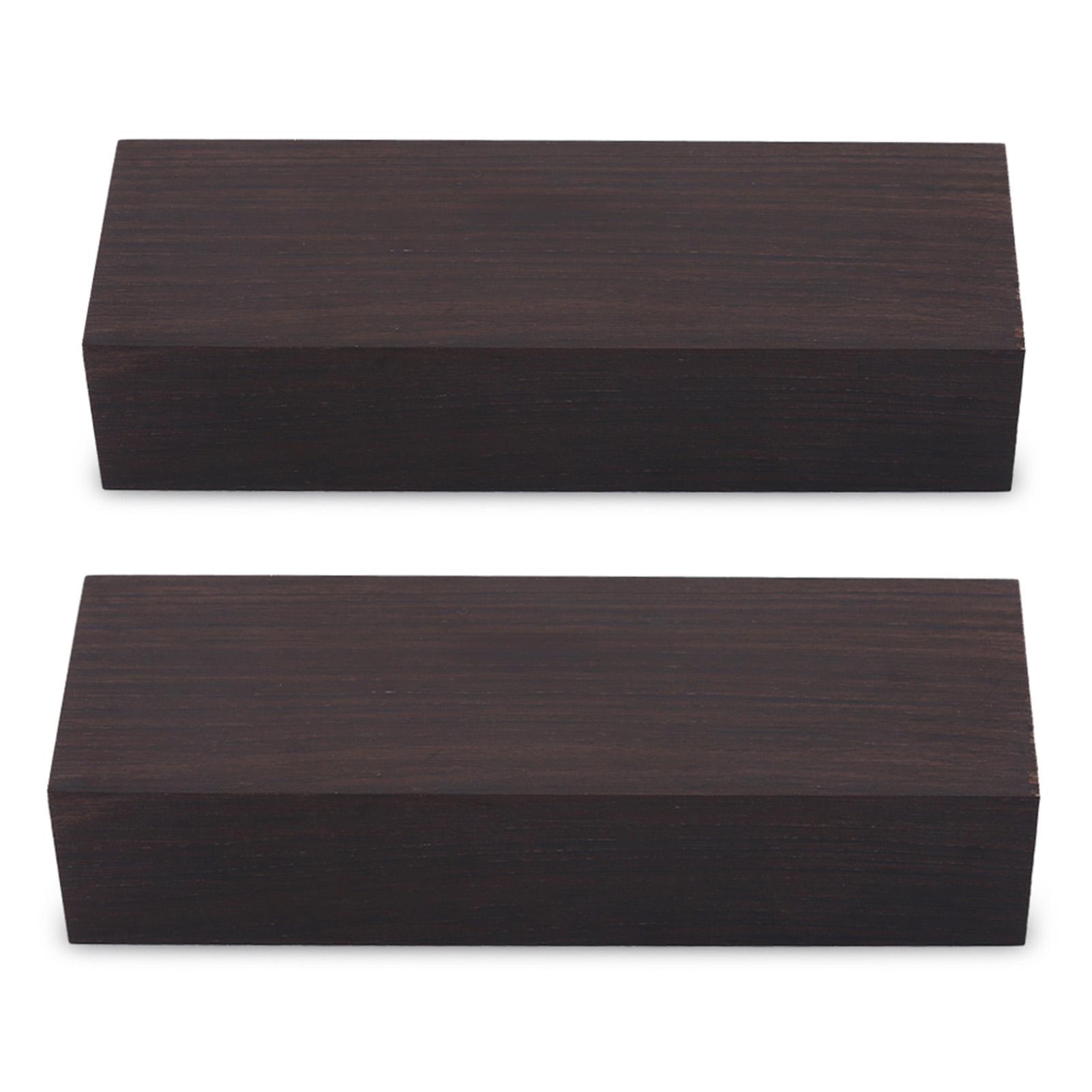 Sportssss Black 2 Pcs Ebony Wood Block 12X4x2.5cm Ebony Wood Lumber Handle Plate For Music Instrument