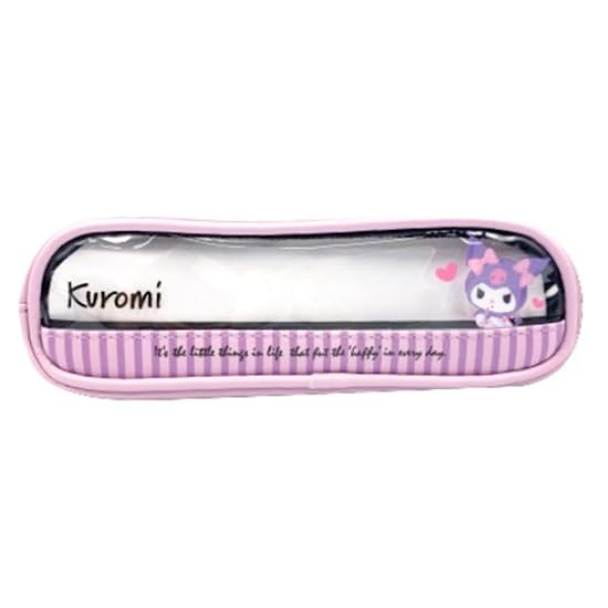 Hatakeyama Shoji Slim Pouch with Clear Window Kuromi H5.5×W20×D5cm 34201681 B0CSSJDY4D