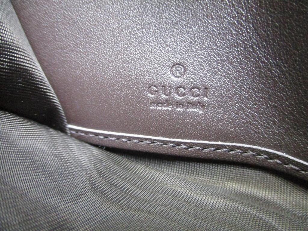 Autentisk GUCCI GG Brun Canvas og Lær Rund Glidelås Lang Lommebok #a554 Oppusset