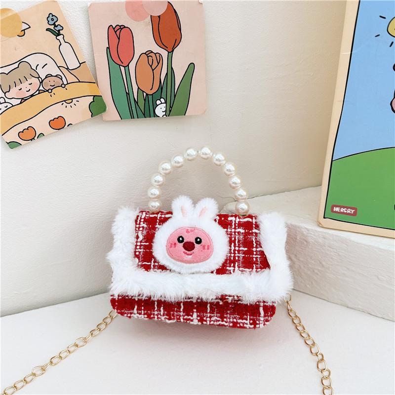 Charming Cartoon Style Red Pu Childrens Handbag With Breathable And Durable Design For Young Girls