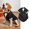Wedding Party Pet Shirt Black Jumpsuit with Tuxedo Shape Adjustable Cats Neckwear Puppy Jumpsuit Cats Accessories