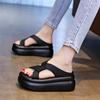 Fashion 2024 European American New Top Quality Thick Bottom Sponge Cake Anti slip and Height increasing Soft Bottom Beach Women Sandals