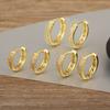 Nidin Simple Fashion Shine Zircon Round Hoop Earrings For Women Female Compact Exquisite Ear Buckle Jewelry Birthday Party Gifts