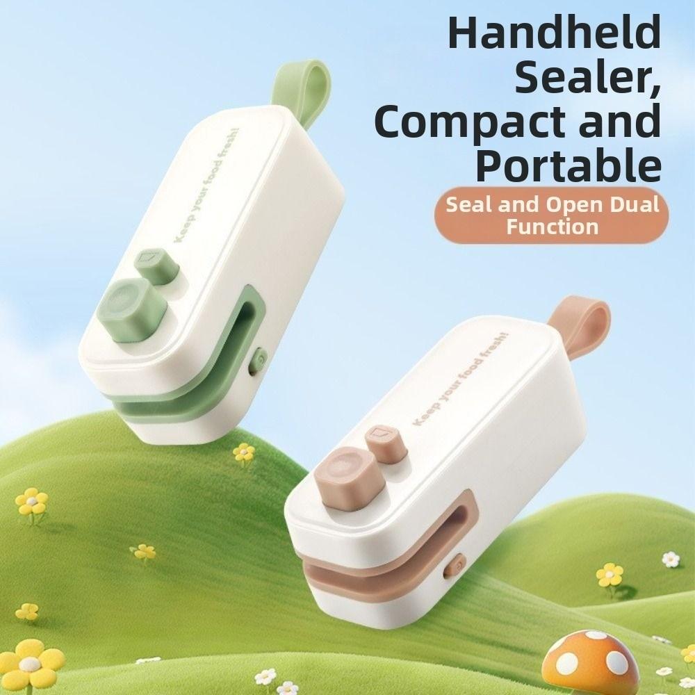 New Rechargeable Mini Sealing Machine Handheld Portable Magnetic Sealing Clip Snack Sealing Machine for Plastic Bag Snack Bag