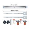 Drawer Slide Installation Jig Adjustable Cabinet Pull Jig Drill Guide with Toggle Clamp Magnetic Arm Stainless Rail Positioner