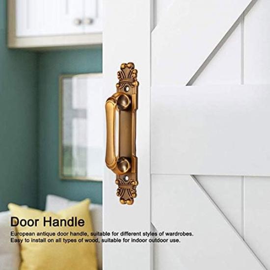 165mm Antique Handle, Red Bronze Pendant Handle Pull Knob, Hanging and Movable Design, European Drop Handle for Cabinet Door Wardrobe Drawer 2Pcs