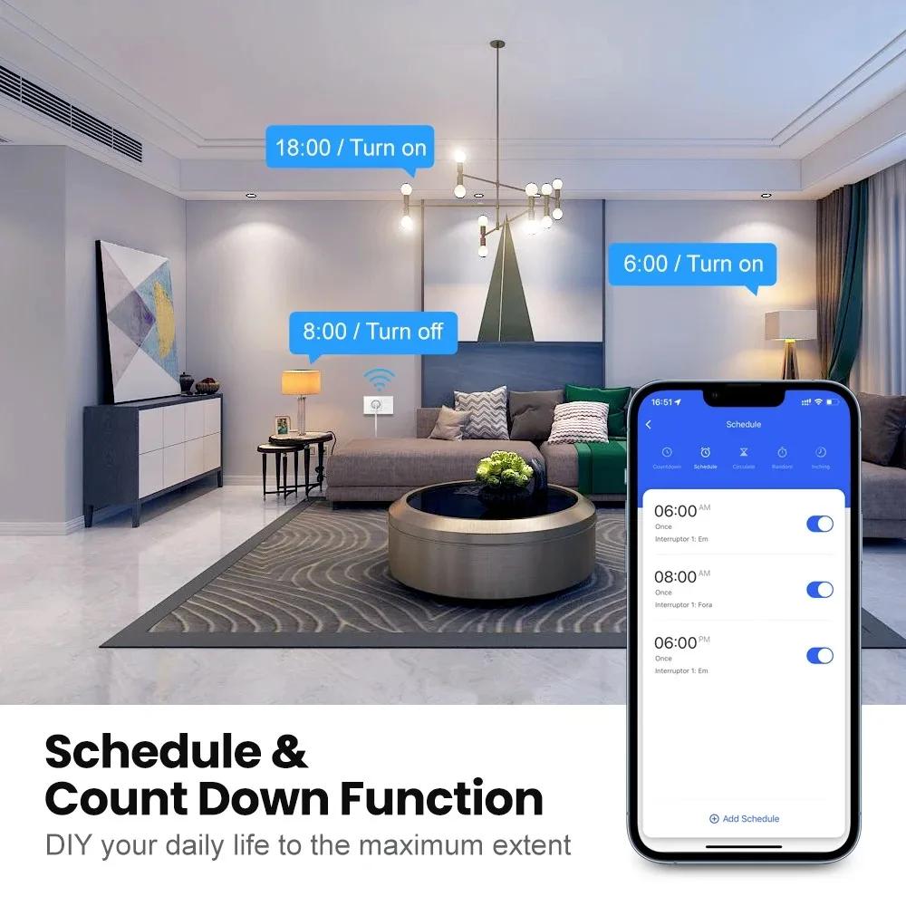 Melery Smart Tuya WiFi Dual UK Socket USB Type-C PD 20W Touch Control,Voice Controls Electricity Monitoring, Alexa Google Home