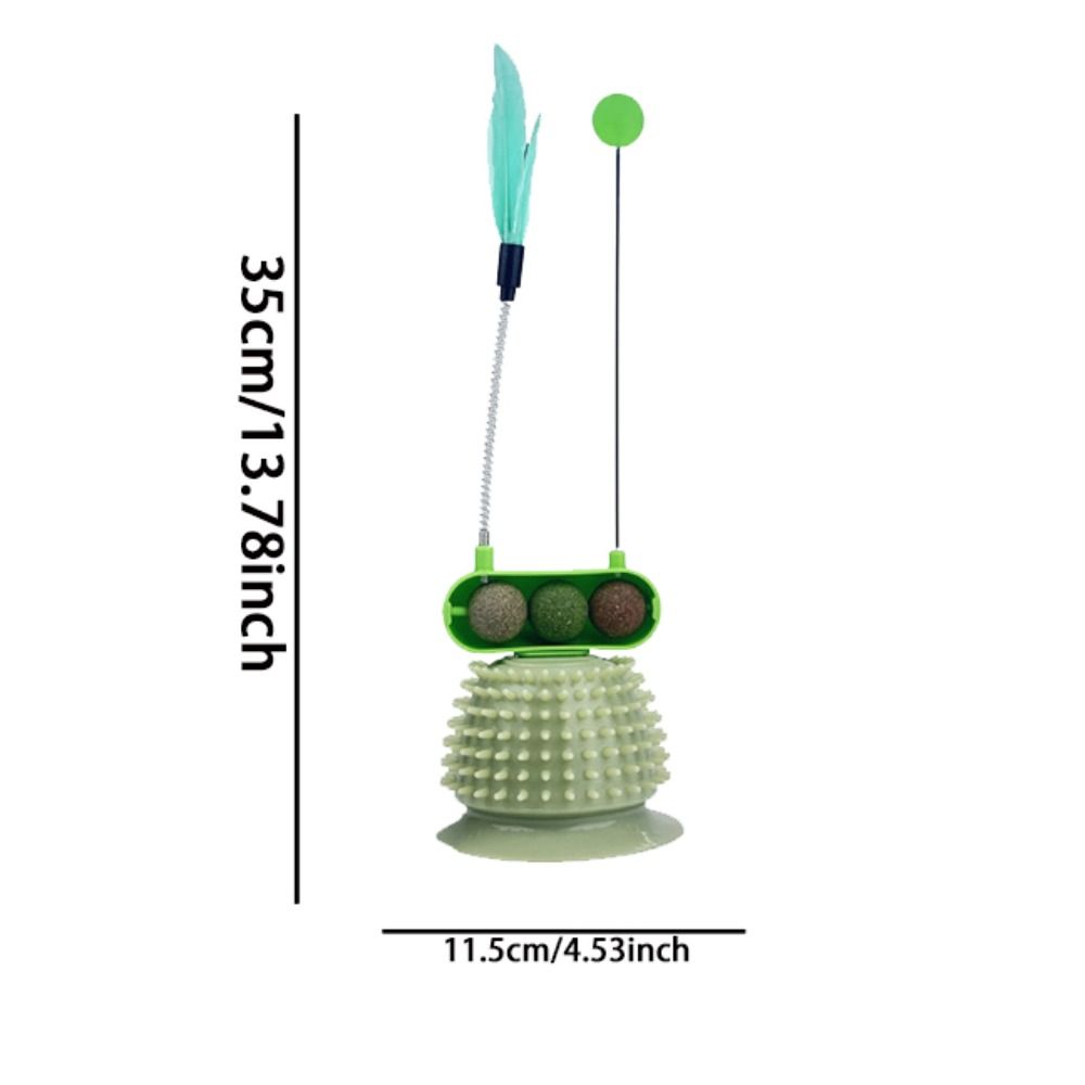 Wear Resistant Cat Spinning Wheel Toy Detachable Cat Anti Itch Toy Cat Teaser Stick  Training