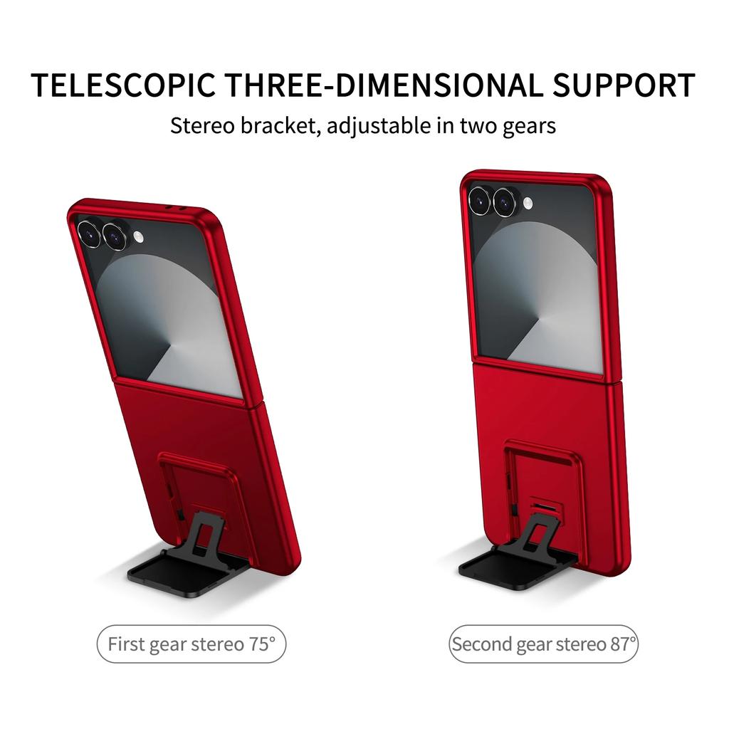 Slim Hard Cover with Invisible Kickstand for Samsung Galaxy Z Flip 7 6 5 4 3 5G Flip7 Flip6 Flip5 Flip4 Phone Case Protective