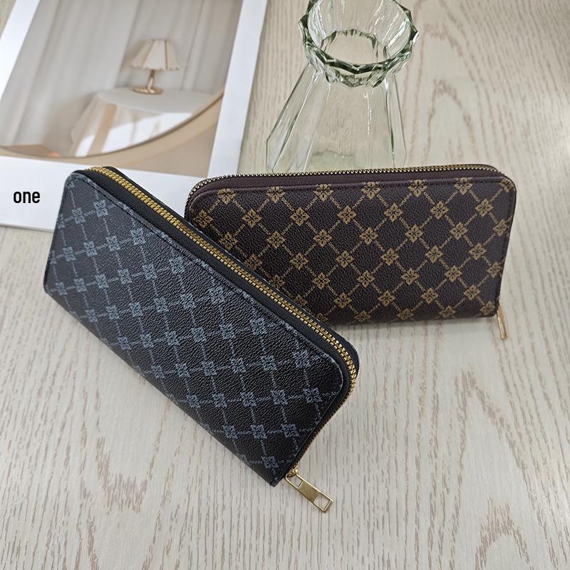 Vintage European & American Women's Long Wallet with Multi-Card Slots and Large Zippered Storage