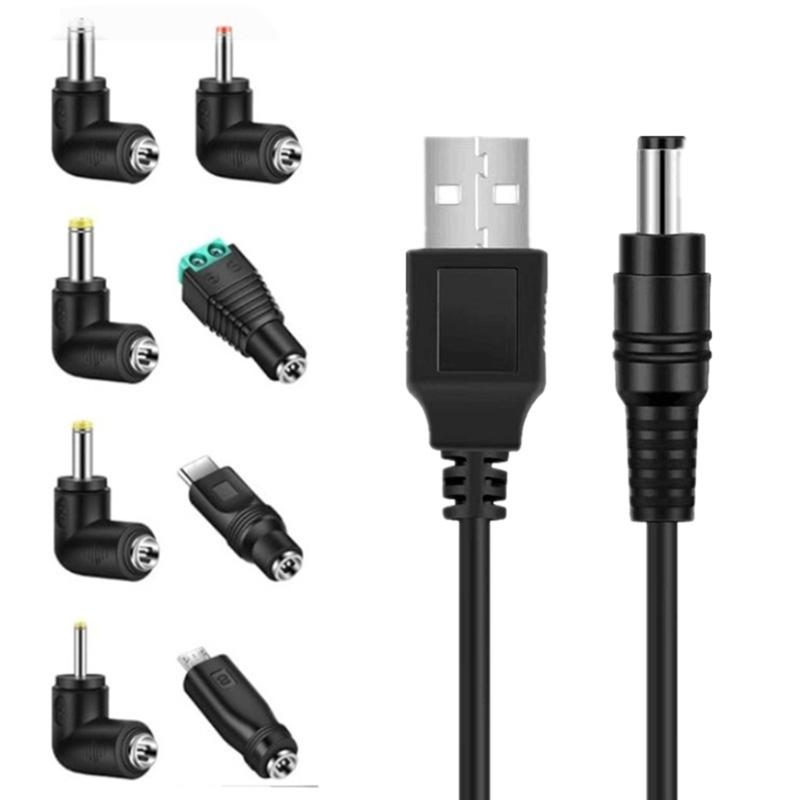 

100cm USB Charging Cable Set Multiple Interface Compatibility Suitable for Electronic Devices DC5V Power Supply Cord 1