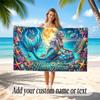 Fish Ocean Theme Beach Towel Personalized Custom Name & Text Soft Quick Dry Beach Towel for Swimming Travel