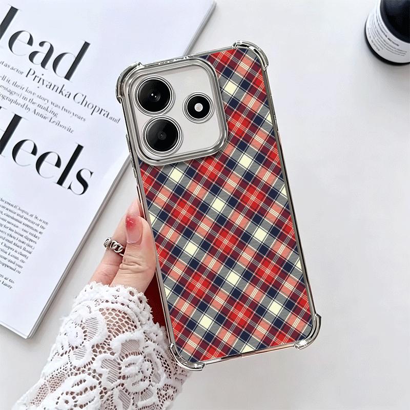 

Clan Stewart Tartan Plaid Pattern Soft Phone Case For Xiaomi Redmi Note 14 15 Pro Plus 13 12 11S 11T 5G 10 9S 9 Plating Anti-Fal Redmi Note 11 Pro 5G