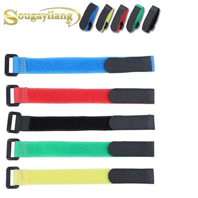SOUGAYILANG 5 pezzi di fissaggio per cintura riutilizzabile per esterni, per canna da pesca, cravatta, accessori per la pesca, fasciatura per cintura intrecciata