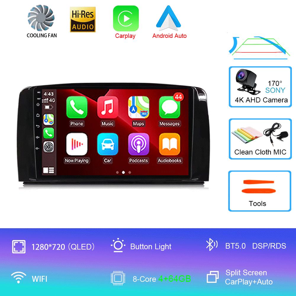Android14 For Mercedes Benz R-class W251 R300 Car Radio Multimedia Video Player GPS Navigation Carplay Stereo 5G WIFI 360 Camera