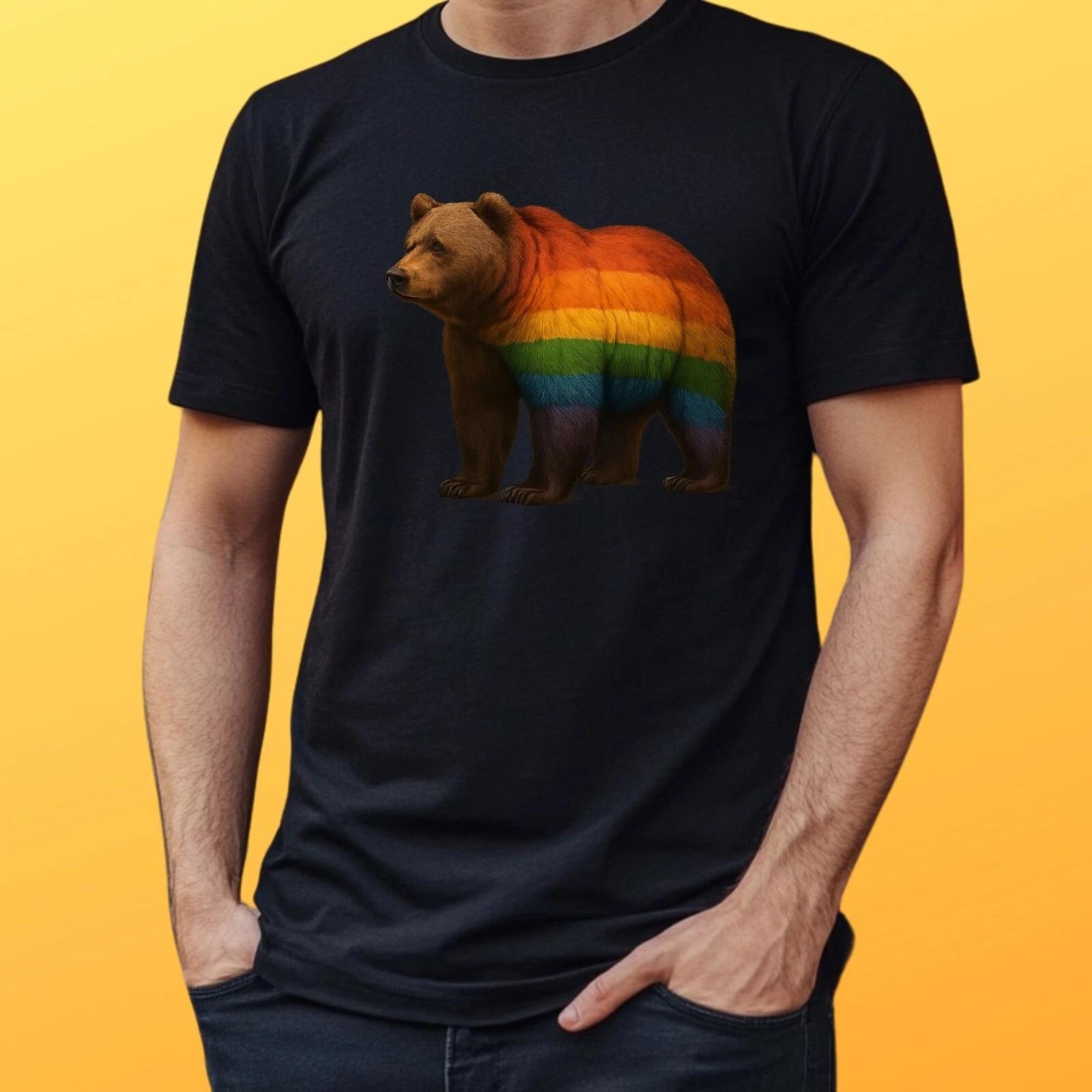 T-Shirt Herren Stolzer Grizzlybär Motiv Baumwolle Größe S bis 5XL XXXXL
