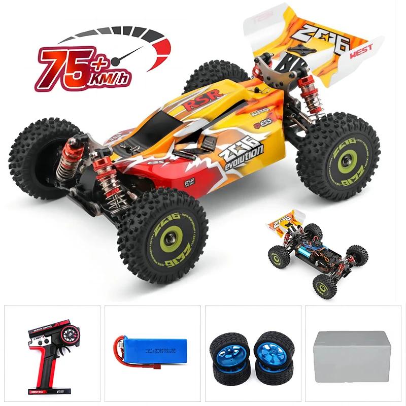 WLtoys 144010 75KM/H 2.4G RC Car Brushless 4WD Electric High Speed Off-Road Remote Control Drift Toys for Children Racing