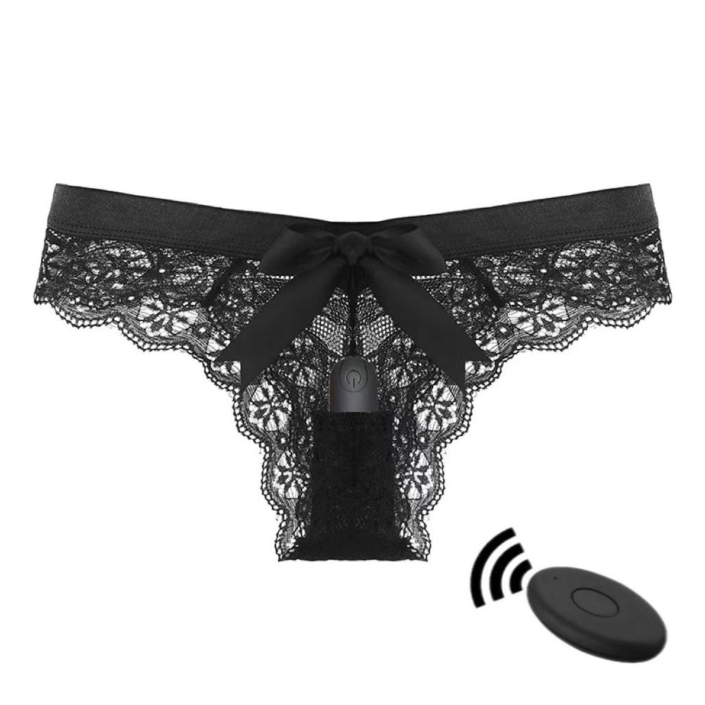 Lace Underwear with Vibrator Remote Control Vibrating Pantie Rechargeable Masturbator Panty Sex Toys for Women Female Underwear Vibrator