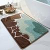 Leaves Non-Slip Bath Floor Mat Bathroom Fluffy Cashmere Absorbent Soft Rug Pad Children Room Carpet Carpet Home Decor Floor Mats