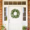 1PC With Berries For Front Door Lush Eucalyptus Leaf Home Artificial Greenery Wreath Holiday Decor 25cm
