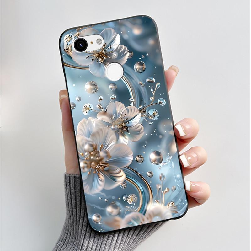 For Google Pixel 3 XL Case Black Bumper Soft TPU Silicone Cover for Pixel 3 XL Phone Cases Pixel3 3XL Butterfly Flower Capa