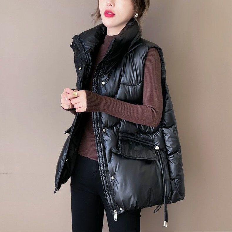 Осенне-зимняя утепленная теплая куртка без рукавов — фото 4