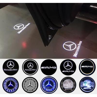 FA92P Car Door Lamp Projector Welcome Step Up Puddle Light For Mercedes Benz ML W166 GLE C167 B E A C Class W205 W176 W213 GLC X253