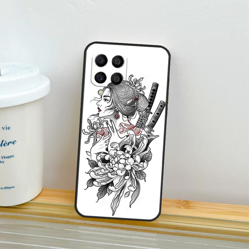 Samurai Warrior Geisha Case For Samsung Galaxy M21 M31 M11 M13 M54 M34 M14 M56 M36 M16 M53 M32 M52 M35 M55 M15 M06