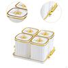 Appetizer Plate for Dried Fruits, Divided Serving Box with Lid Dining Room