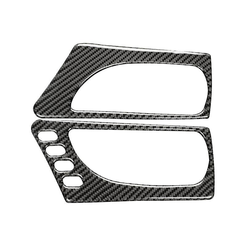 Car Accessories Inner Front Door Handle Panel Frame Decoration Cover Trim Carbon Fiber Sticker For Lexus IS250 300 350