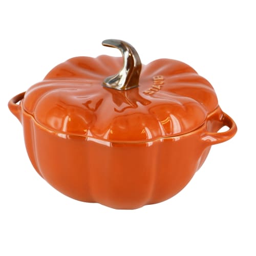 Staub "Pumpkin Cocotte 13cm" Ceramic Heat-Resistant Storage Container, Microwave-Safe [Official Japanese Product] La Cocotte Special Shape 40511-555