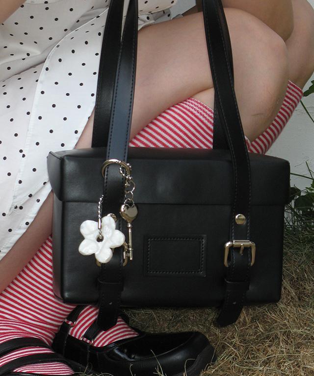 Ronron Square Buckle Mini Bag Black