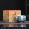 Forbidden City Dunhuang merchandise tea cup enamel colored silver meditation teacup master cup souvenir ceramic teacup box