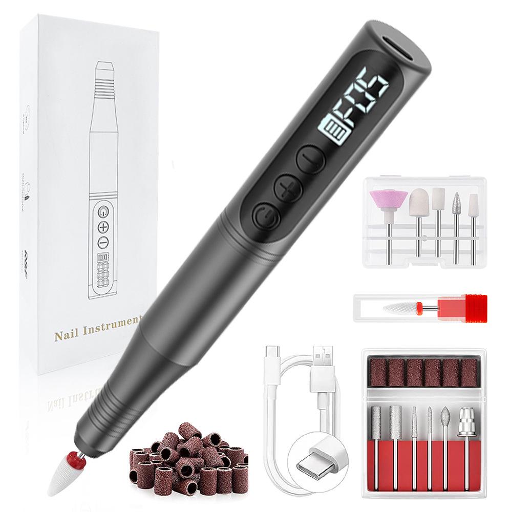 Electric Nail Art Grinding Machine with Curing Lamp – Nail Grinder and Remover