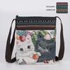 Ethnic Elephant & Butterfly Embroidered Crossbody Bag - Women's Cultural Canvas Shoulder Accessory