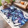 Demon Slayer Print Rug, Washable Floor Carpet, For Entryway Dorm Laundry Room Office Study, Home Decor Birthday Christmas Gift