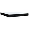 Box Spring Bed with Mattress Black 180x200 Cm Fabric