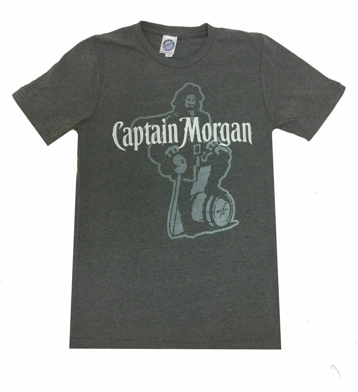 Décoction Ville Bière Gear Délavé Captain Morgan Rhum Logo T-Shirt Manche Courte XL