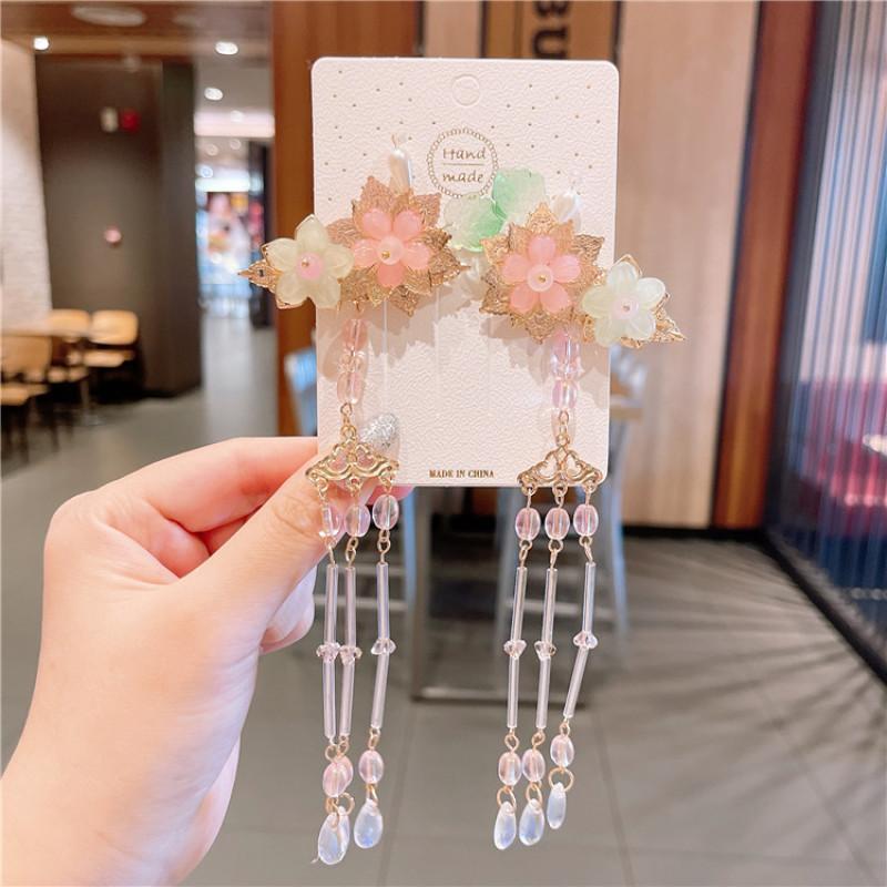 Antyczna zawieszka z frędzlami, spinka do włosów, akcesoria dziewczęce