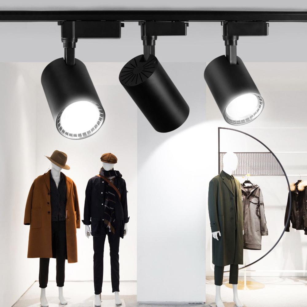 COB Spotlight 220V LED Tracking Light Rail Lamp LED 20/30W Ceiling Spotlight Surface Mount Decoration Light for Mall Exhibition