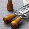 Portable Steel Cheese Shredding Gadget Multipurpose Vegetable Grater Essential Kitchens Tool With Nonslip Wood Handle