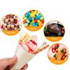 100 Stück Dessertkegel in Lebensmittelqualität, Einweg, auslaufsicher, hitzebeständig, BPA-frei, Charcuterie-Kegel, kleine Dessertkegel, Küchenbedarf